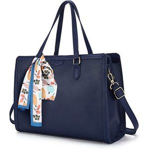 Tote Bag 15.6 Inch for Women, Navy Blue